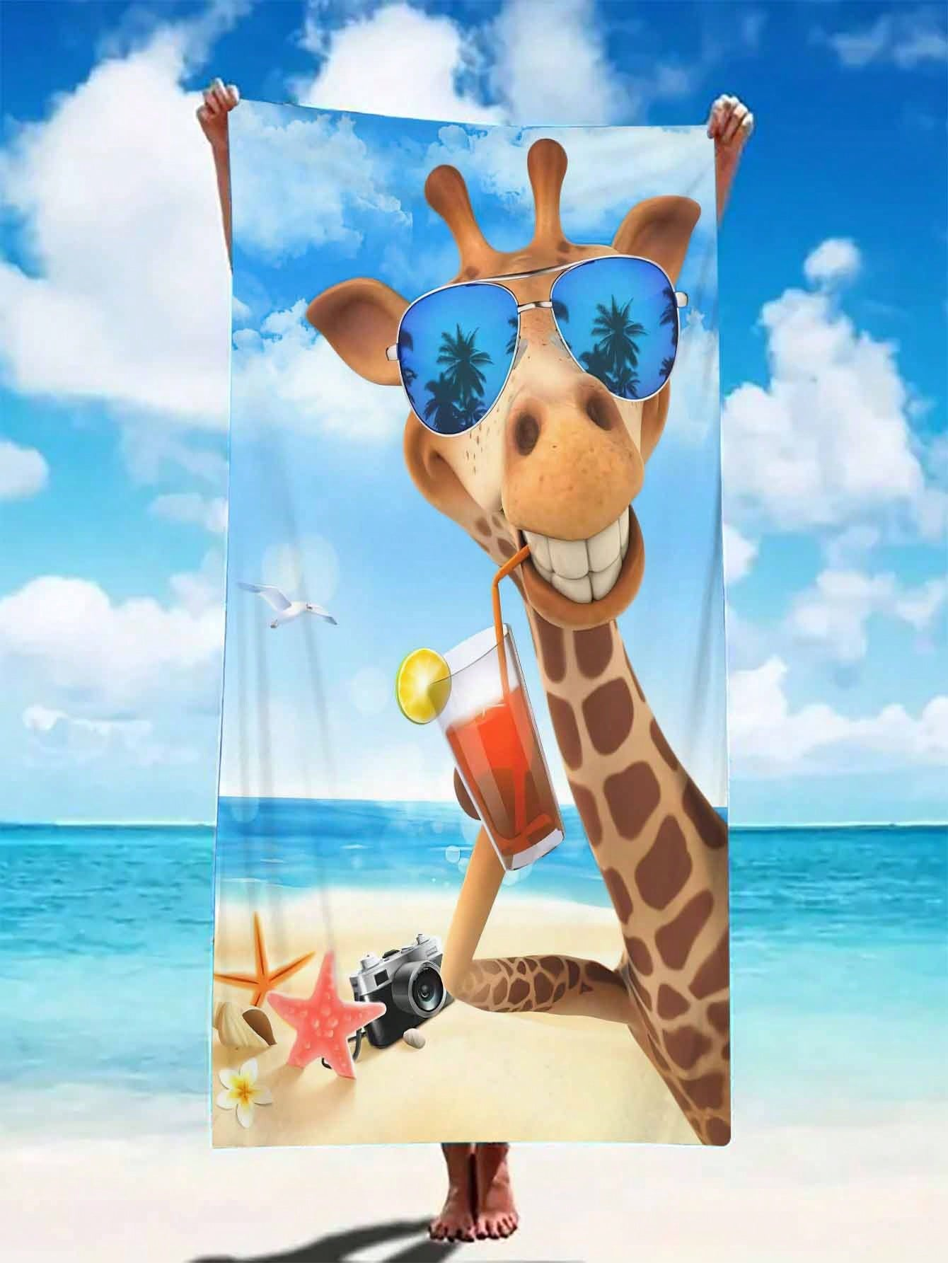 Towel Small Sport - Funny Giraffe Beach Towel Small To