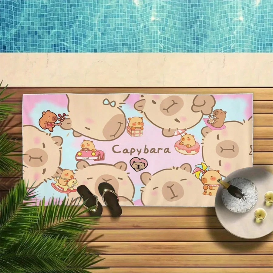 Capybara Cartoon Beach Towel Q - Towel Small Sport recensie en prijs