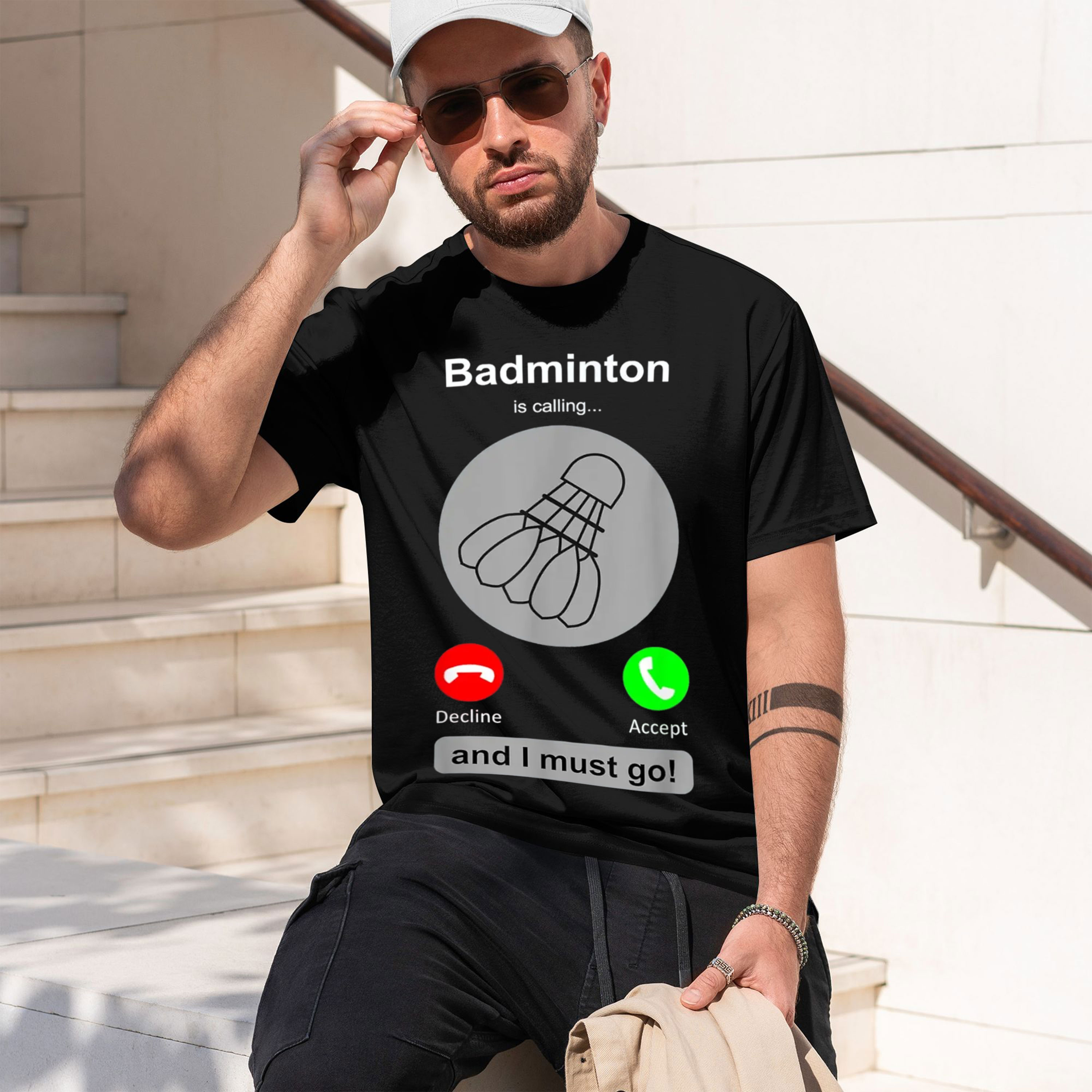 Casual Style Men's T-Shirt Bad - Badminton Is Calling recensie en prijs