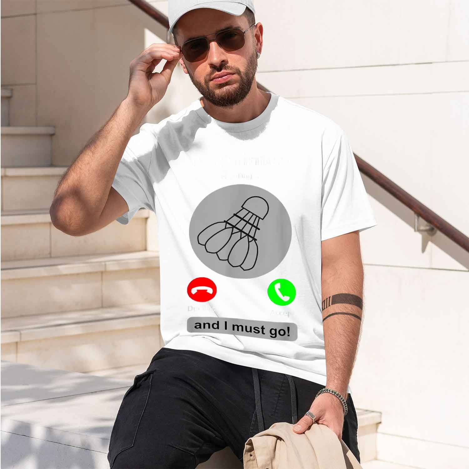 Casual Style Men's T-Shirt Bad - Badminton Is Calling recensie en prijs