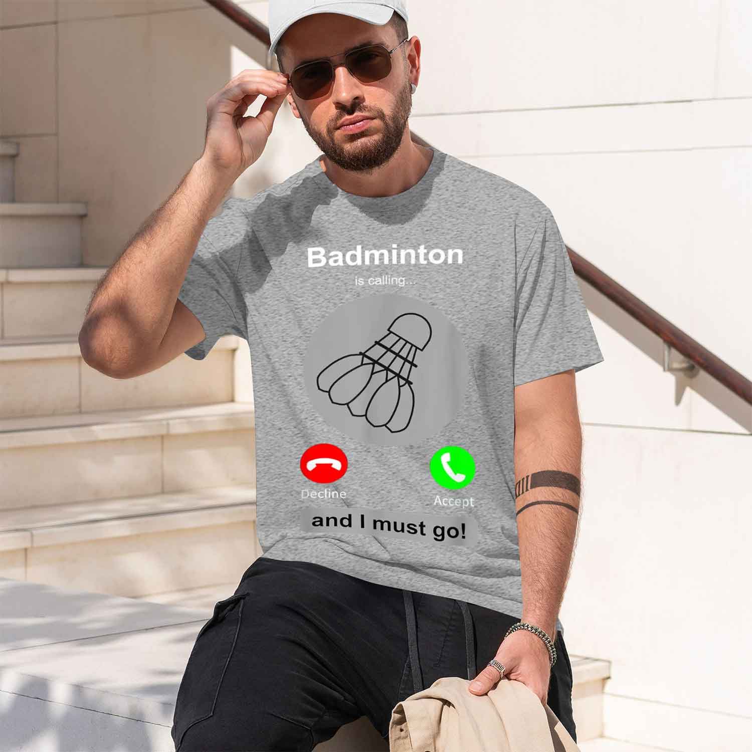 Casual Style Men's T-Shirt Bad - Badminton Is Calling recensie en prijs