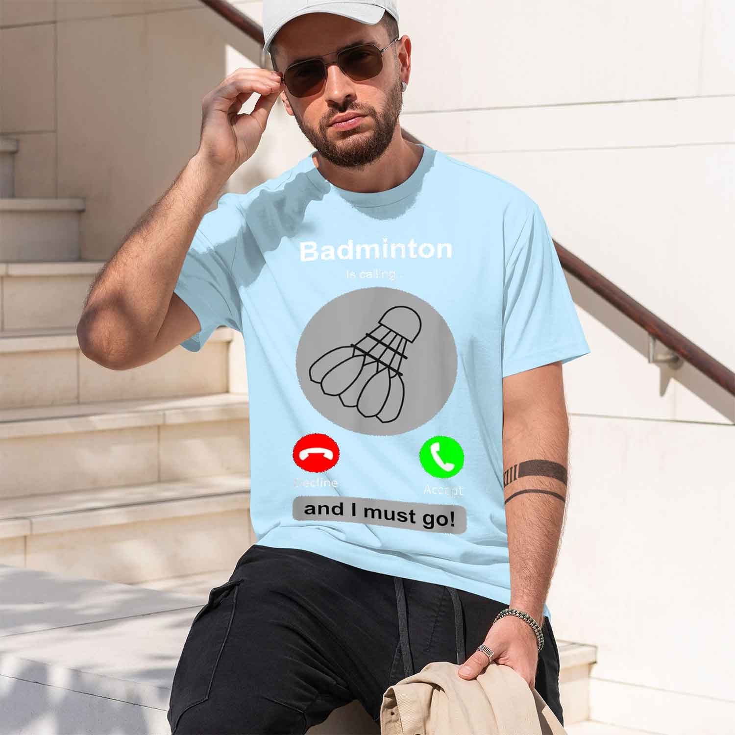 Casual Style Men's T-Shirt Bad - Badminton Is Calling recensie en prijs