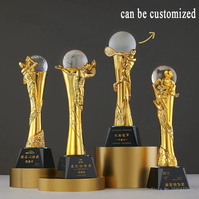 Customized Resin Trophy For Vo - Badminton Europe recensie en prijs