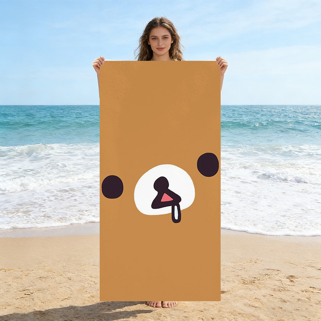 Funny Bear Emoji Beach Towel S - Towel Small Sport recensie en prijs