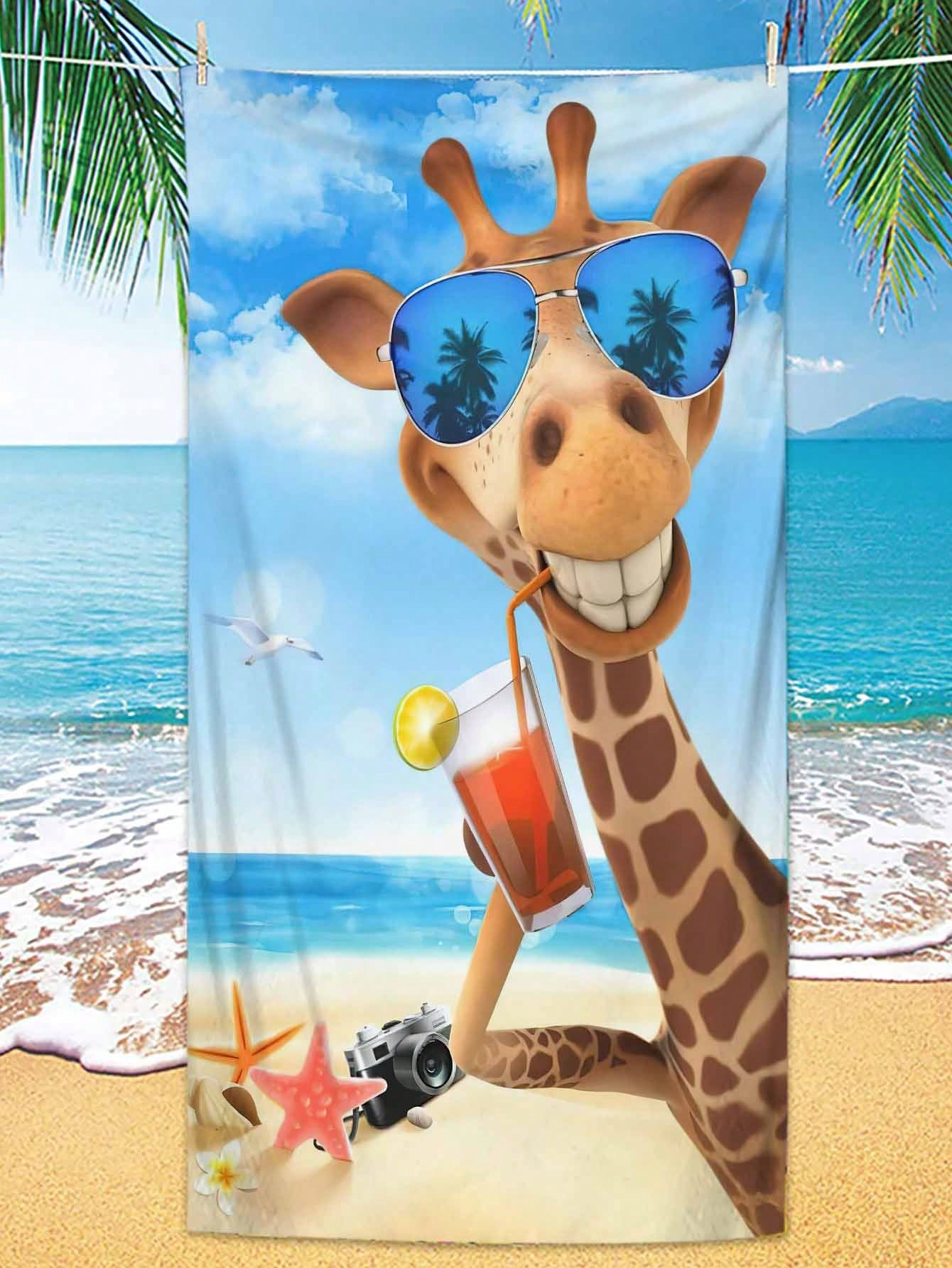 Funny Giraffe Beach Towel Smal - Towel Small Sport recensie en prijs