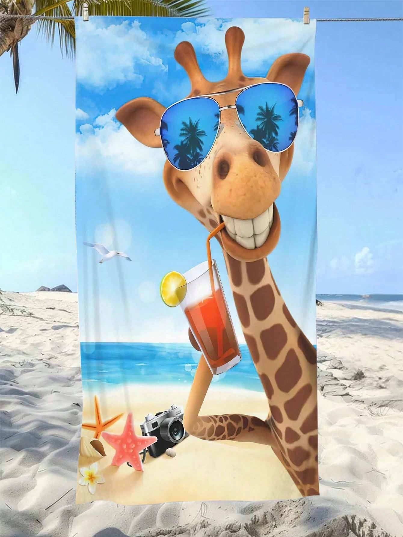 Funny Giraffe Beach Towel Smal - Towel Small Sport recensie en prijs