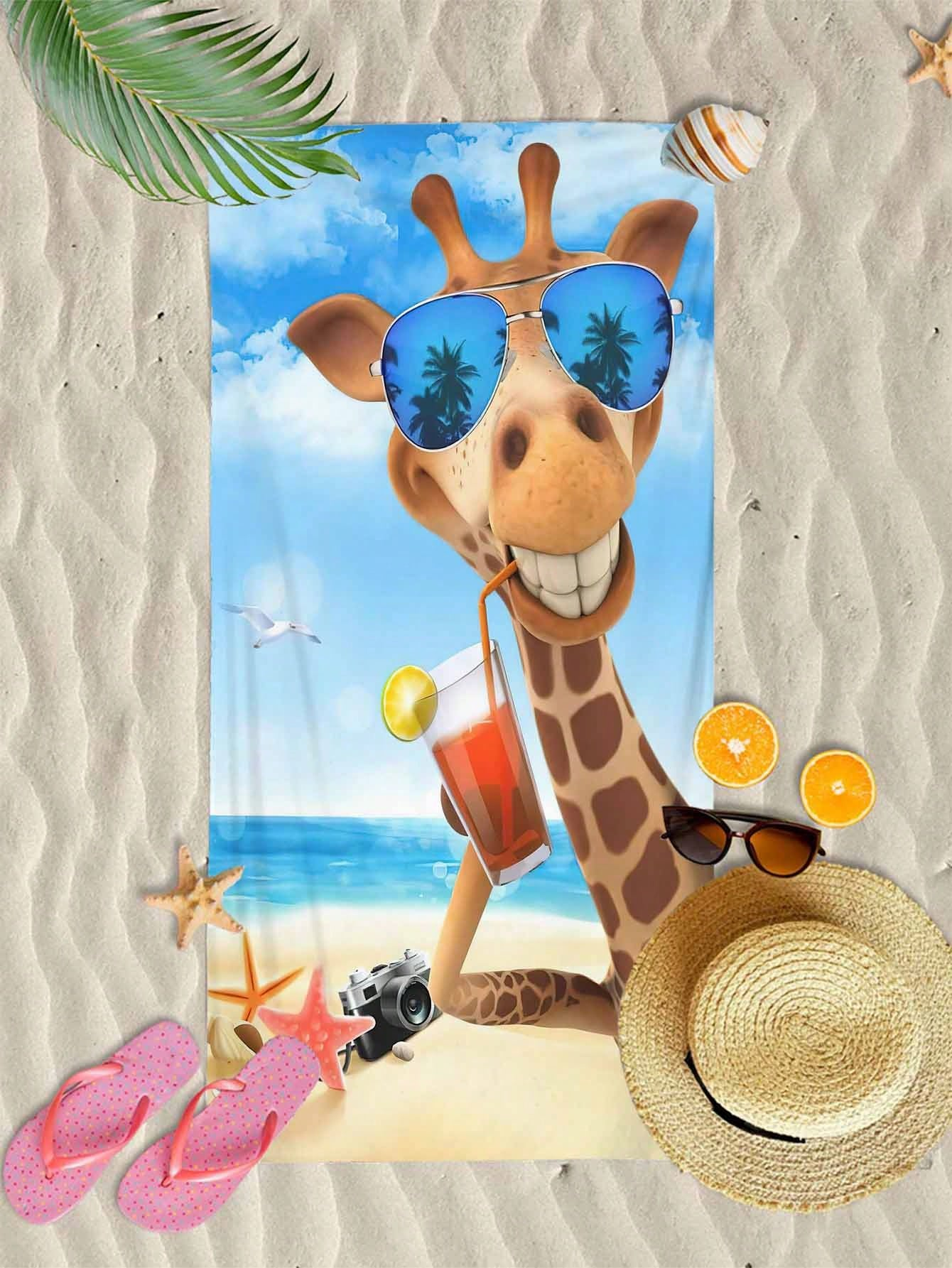 Funny Giraffe Beach Towel Smal - Towel Small Sport recensie en prijs