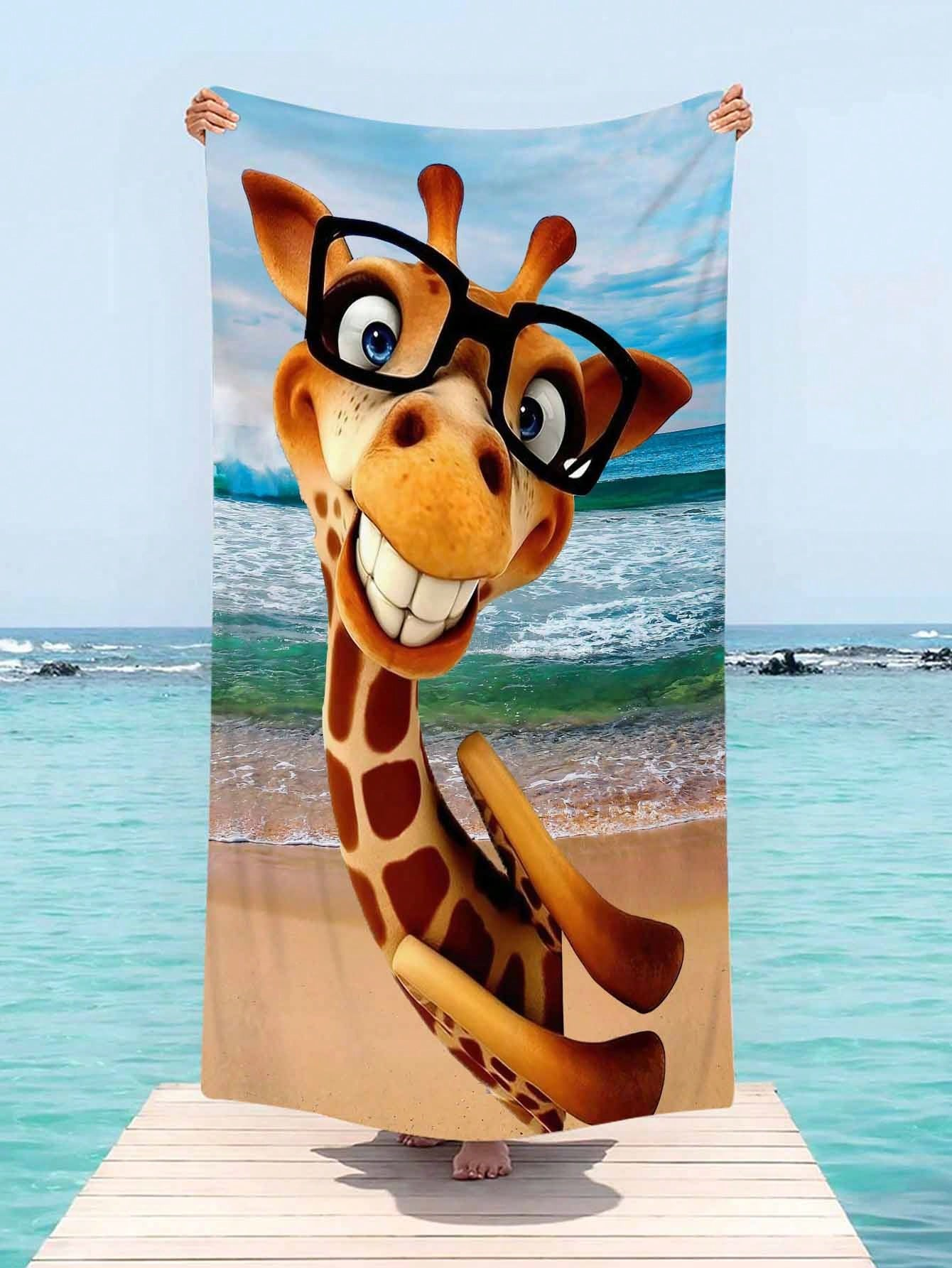 Cartoon Giraffe Beach Towel Qu - Towel Small Sport recensie en prijs